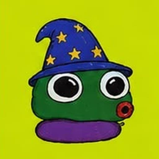Blob Pepe #0010 — Wizard Hat